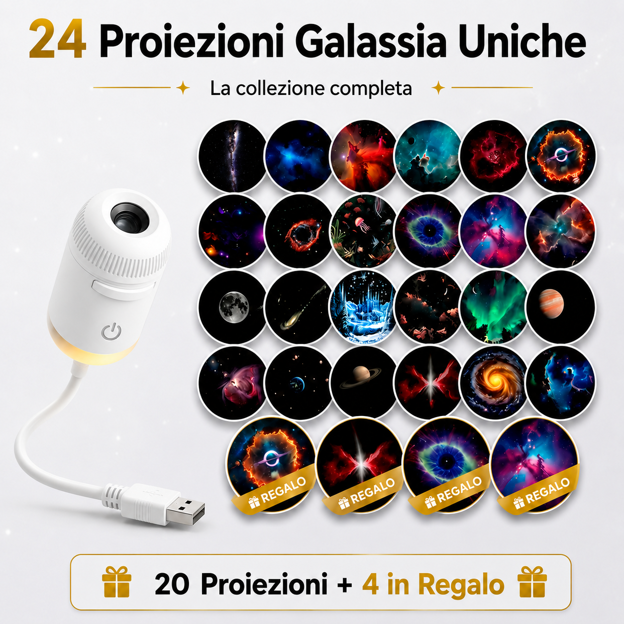 1 Proiettore + 3 Dischi